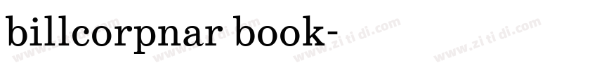 billcorpnar book字体转换